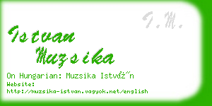 istvan muzsika business card